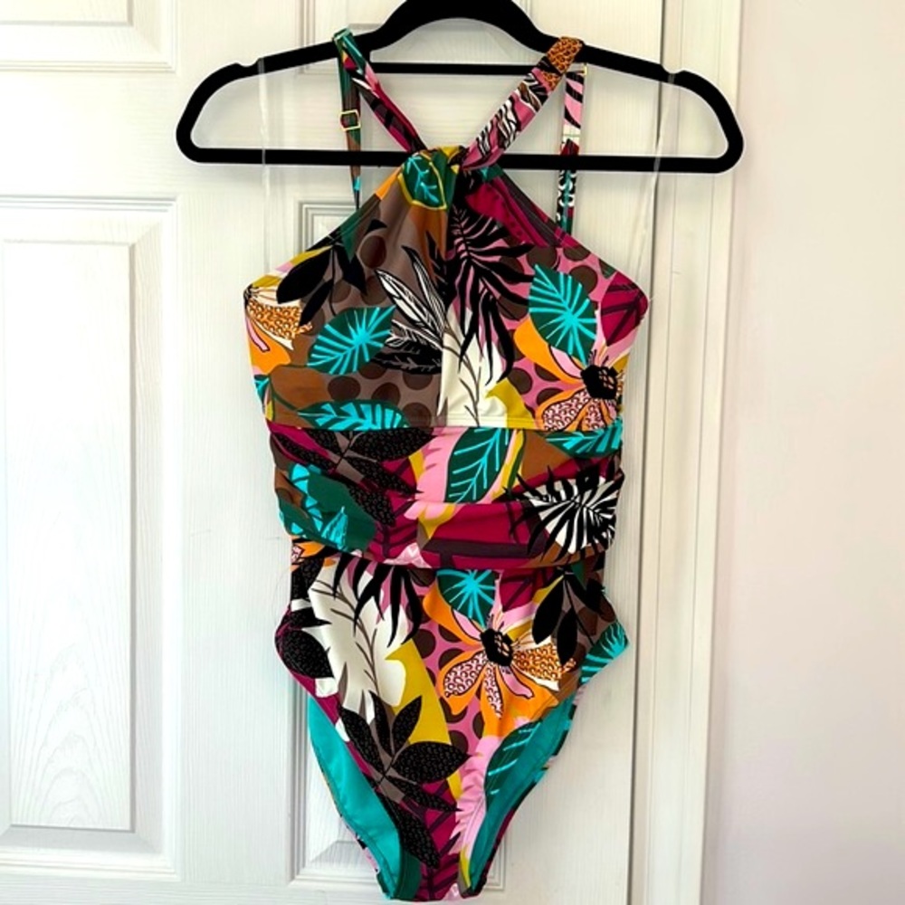 Bleu Rod Beattie Jungle Book Multi Jungle Keyhole One Piece Swimsuit Size 8 NWT